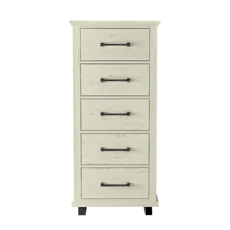 Set camera da letto 4 pezzi stile rustico - 2 comodini, 1 cassettone e 1 comò