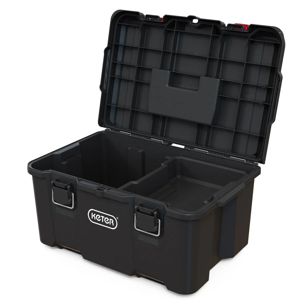 Keter Stack-n-Roll Set 3 pezzi per il trasporto e l'organizzazione degli utensili, sistema di valigette modulare in resina resistente