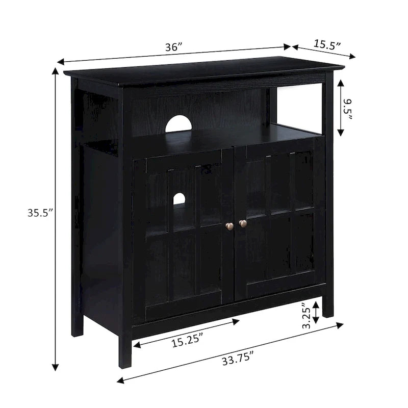 Mobile TV con armadietti contenitori Convenience Concepts Big Sur Highboy da 40 pollici