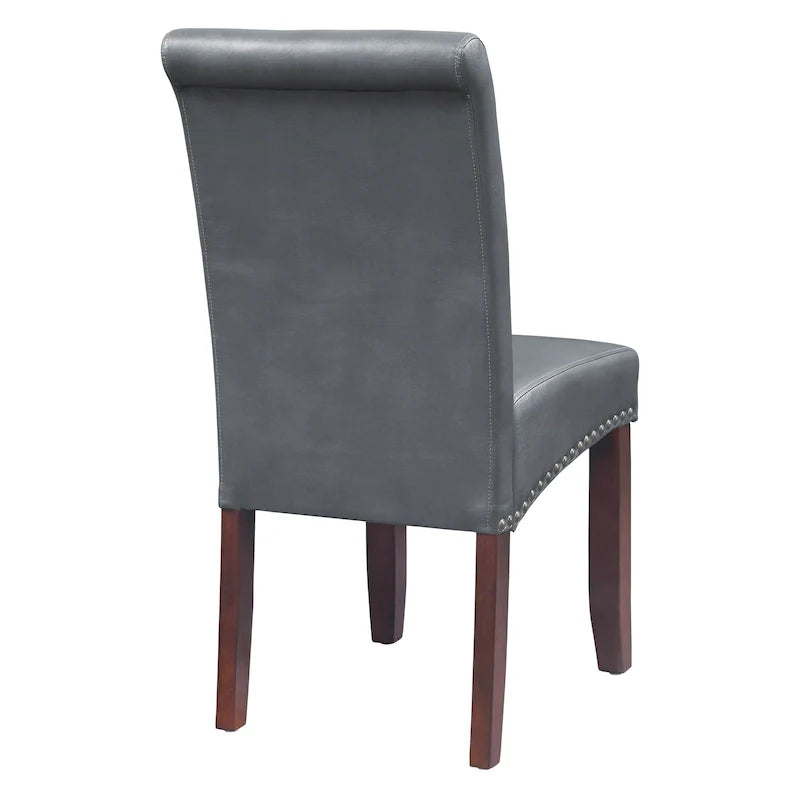 Sedia Copper Grove Five Bridge Eco Parsons in similpelle con borchie