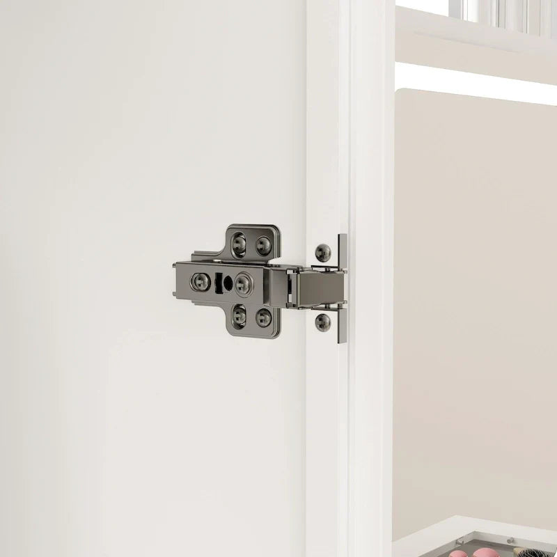 Armadio con ante in vetro da 120 cm con luce LED integrata