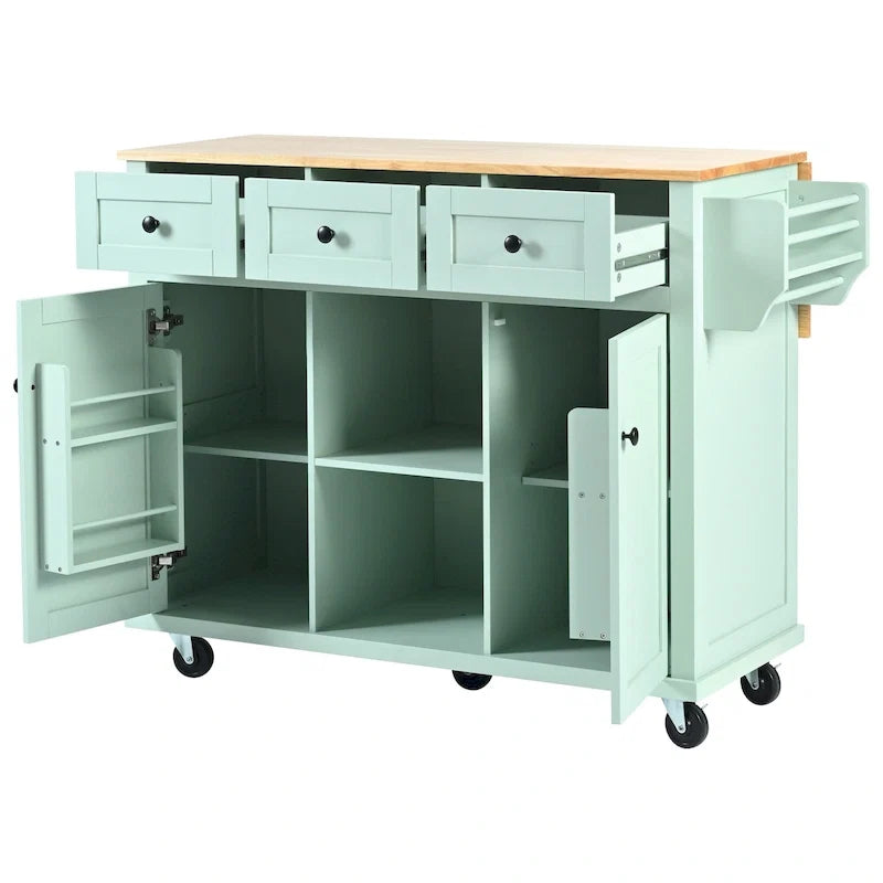 Carrello da Cucina su Ruote Portatile con Contenitore