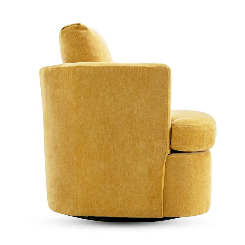 Set di poltrone a botte girevoli moderne imbottite in ciniglia, poltrona girevole moderna per soggiorno