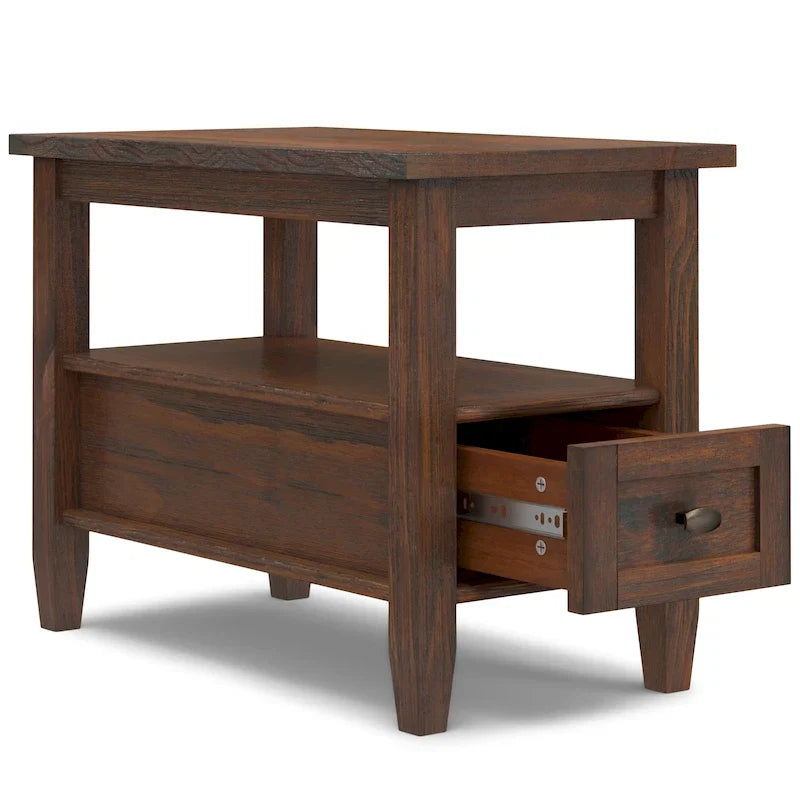 WYNDENHALL Norfolk TAVOLINO LATERALE STRETTO RETTANGOLARE TRADIZIONALE IN LEGNO MASSELLO, LARGHEZZA 14 POLLICI - 14 pollici di larghezza