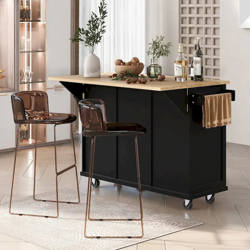 Carrello da Cucina su Ruote Portatile con Contenitore
