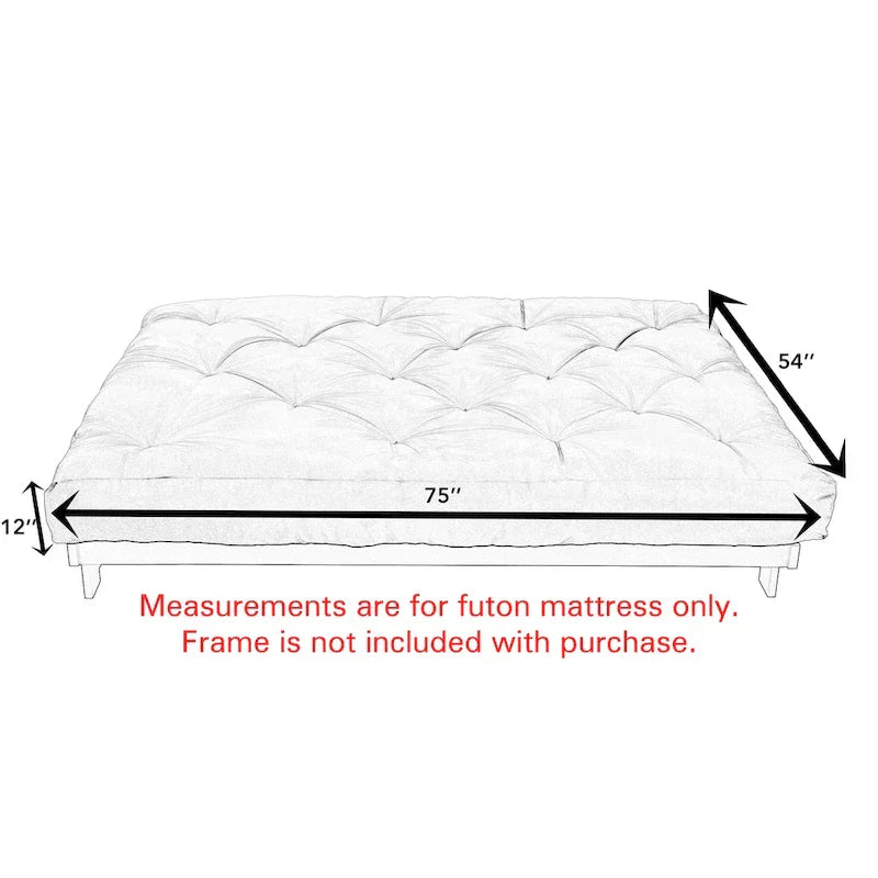 Materasso futon matrimoniale da 30 cm (solo materasso)
