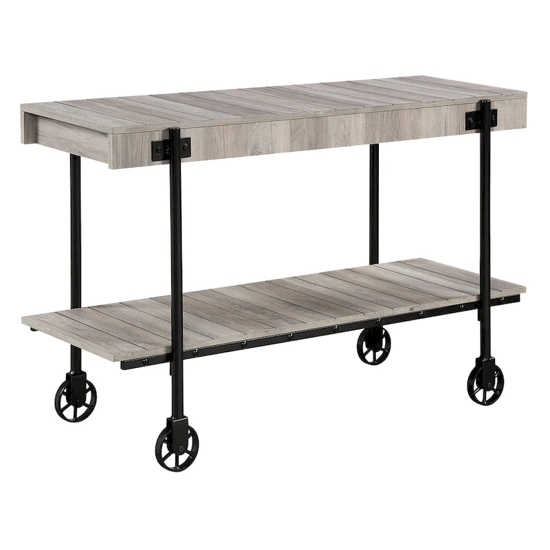 Console en métal à 1 étagère de 119 cm Hyssop Farmhouse de Furniture of America