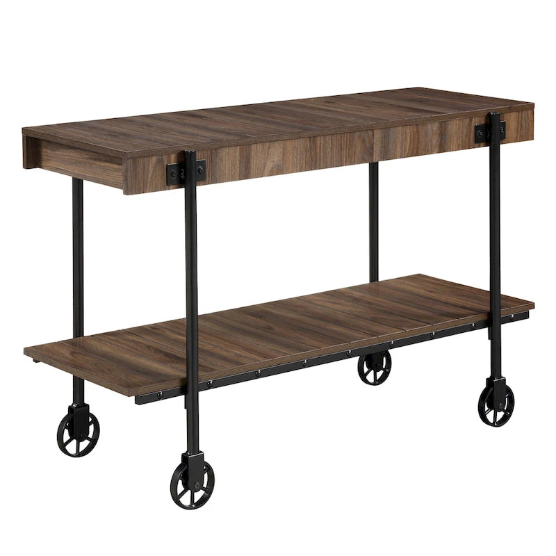 Console en métal à 1 étagère de 119 cm Hyssop Farmhouse de Furniture of America