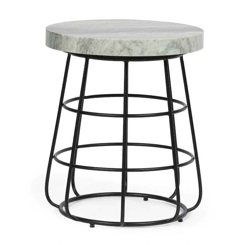 Tavolino laterale Woodbine Modern Handcrafted in marmo di Christopher Knight Home - 18.00 L x 18.00 P x 22.00 H