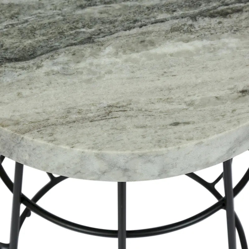 Tavolino laterale Woodbine Modern Handcrafted in marmo di Christopher Knight Home - 18.00 L x 18.00 P x 22.00 H