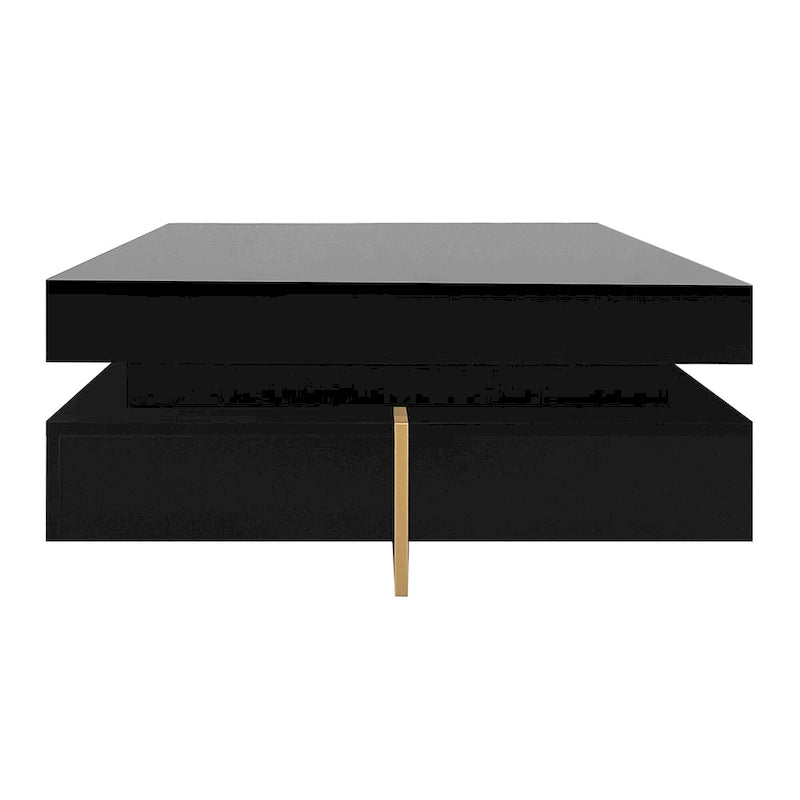Tavolino Moderno Lucido Con 4 Cassetti - 80 x 80 x 35