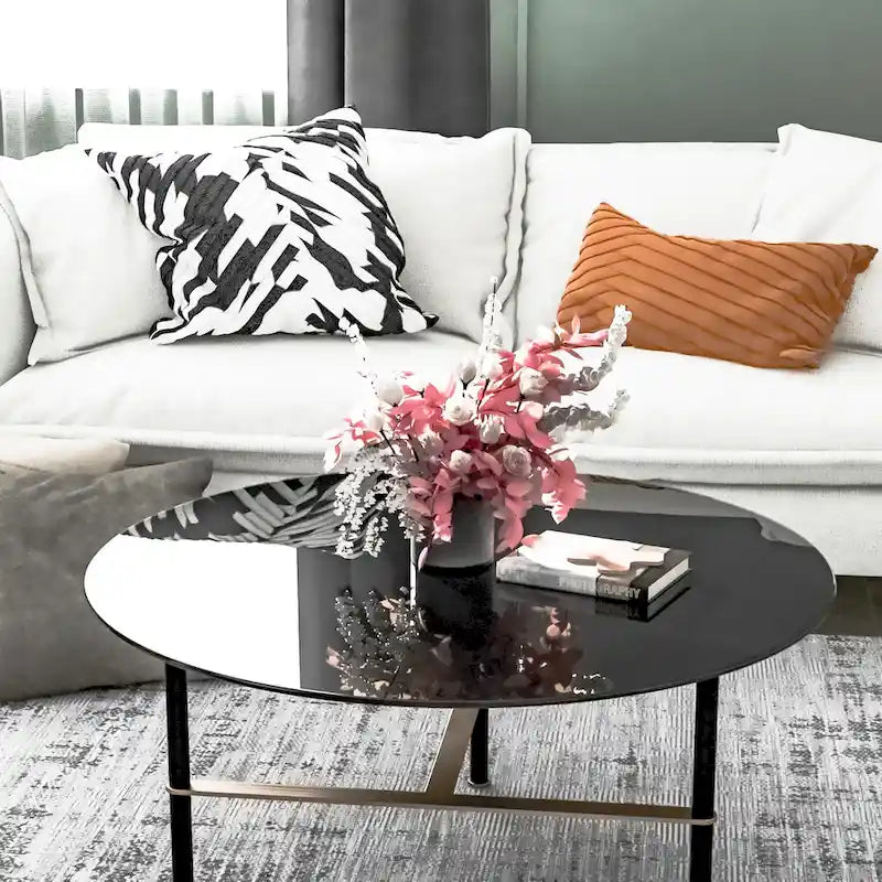 Table ronde en verre trempé de 30 pouces - Plateau de table uniquement - 30,00 x 30,00 x 0,24