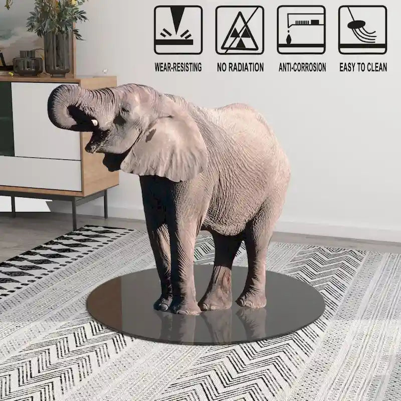 Table ronde en verre trempé de 30 pouces - Plateau de table uniquement - 30,00 x 30,00 x 0,24