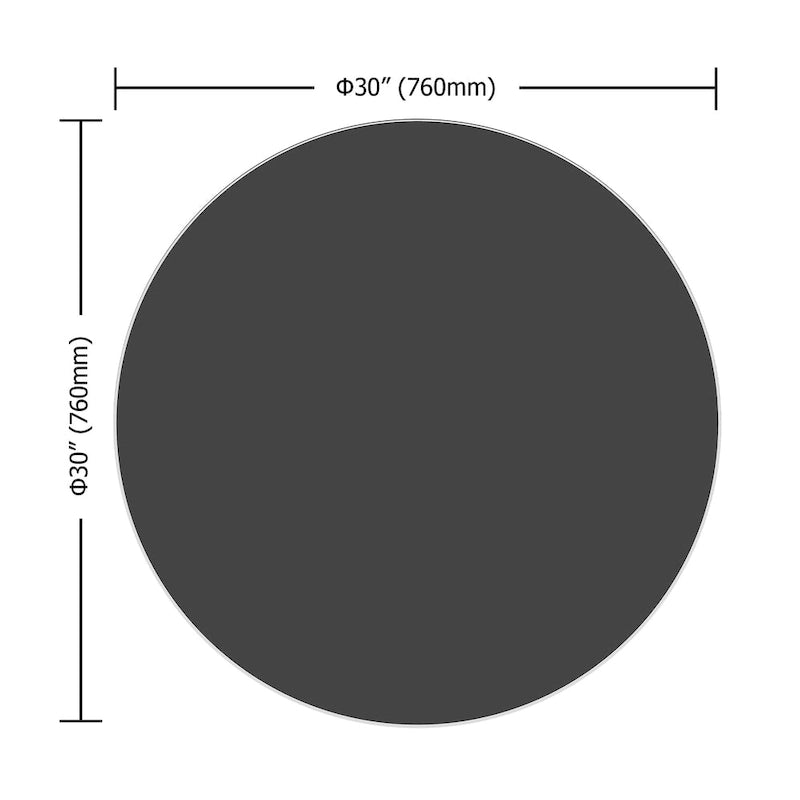 Table ronde en verre trempé de 30 pouces - Plateau de table uniquement - 30,00 x 30,00 x 0,24