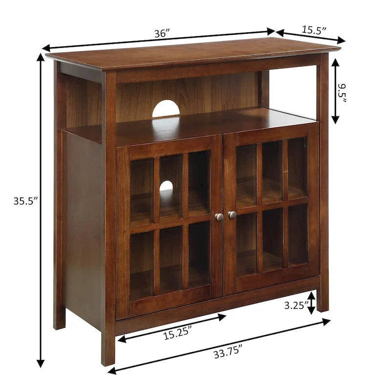 Mobile TV con armadietti contenitori Convenience Concepts Big Sur Highboy da 40 pollici