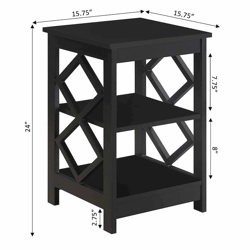 Convenience Concepts Tavolino Diamond con ripiani
