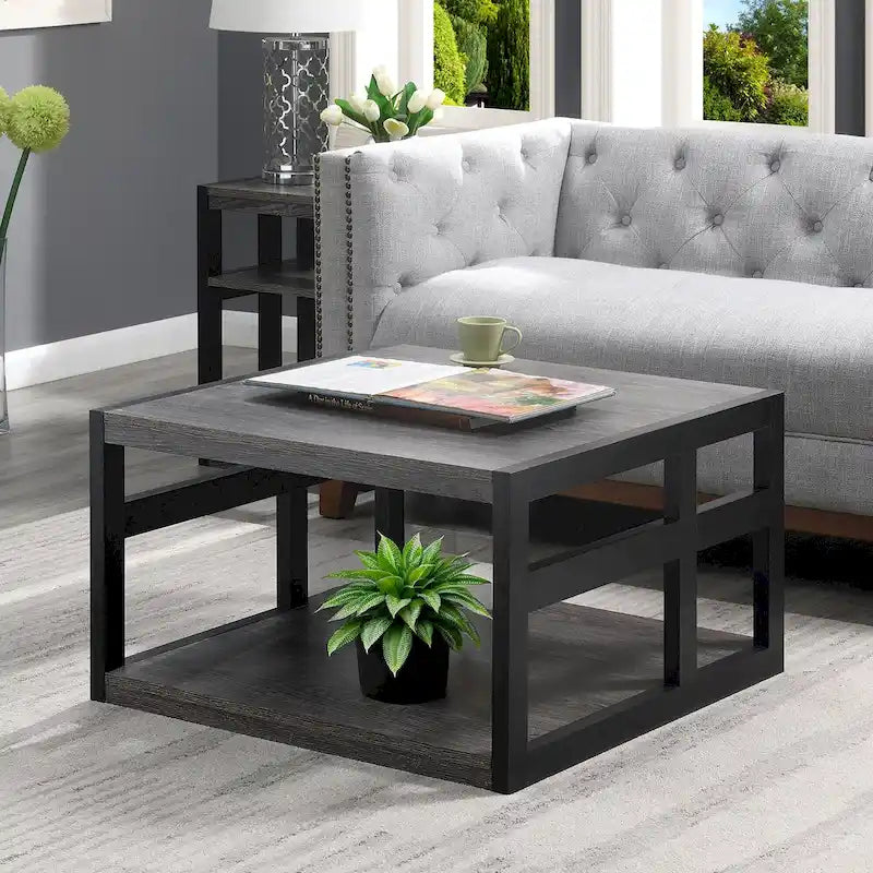 Tavolino da salotto quadrato Monterey di Convenience Concepts con ripiano