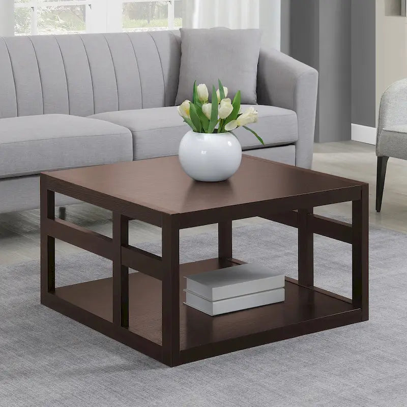 Tavolino da salotto quadrato Monterey di Convenience Concepts con ripiano