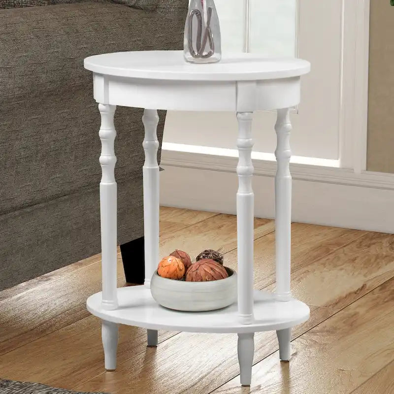 Convenience Concepts Classic Accents Tavolino ovale Brandi con ripiano