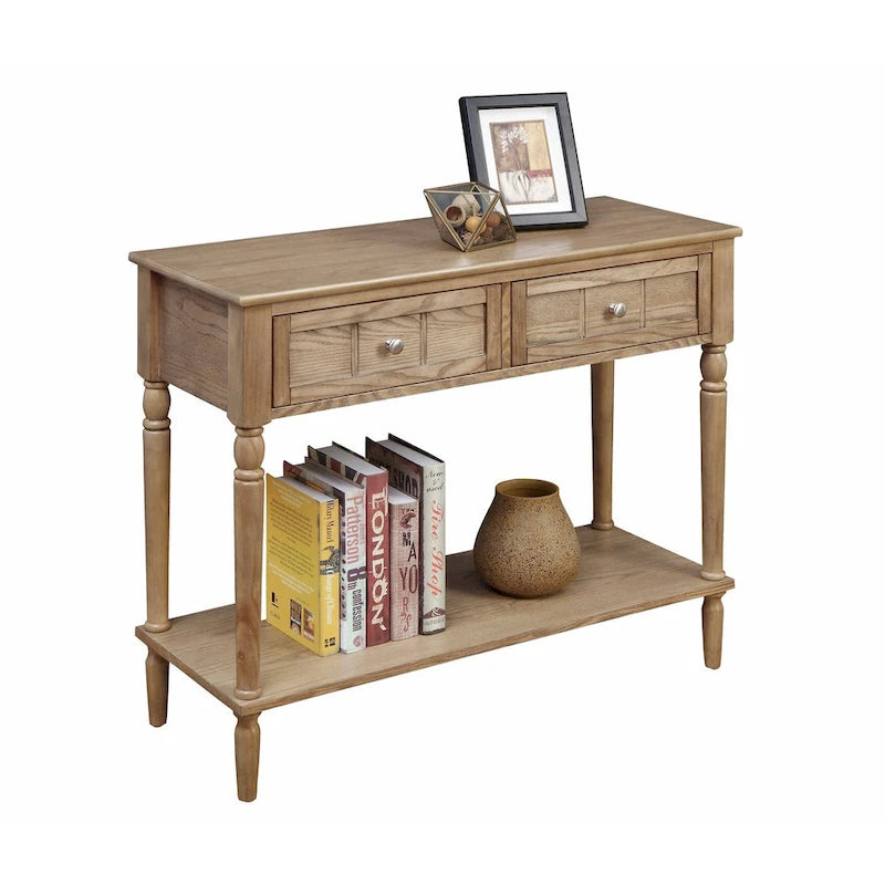 Console de couloir à 2 tiroirs avec étagère Convenience Concepts French Country