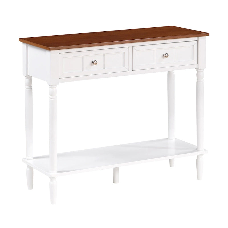 Console de couloir à 2 tiroirs avec étagère Convenience Concepts French Country
