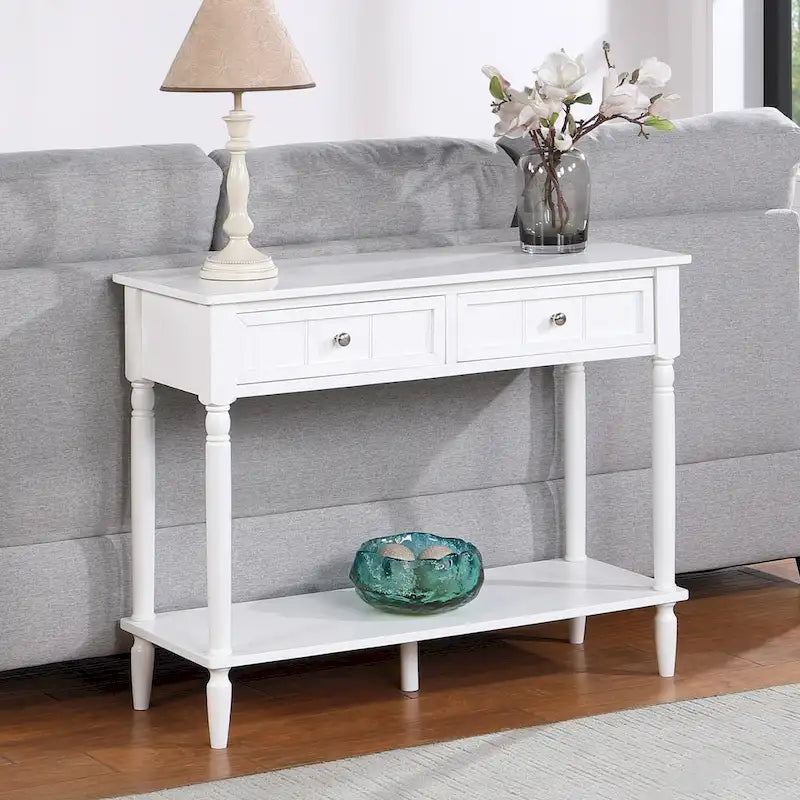 Console de couloir à 2 tiroirs avec étagère Convenience Concepts French Country