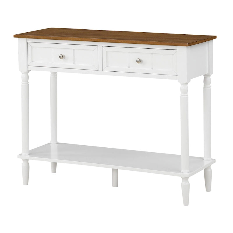 Console de couloir à 2 tiroirs avec étagère Convenience Concepts French Country