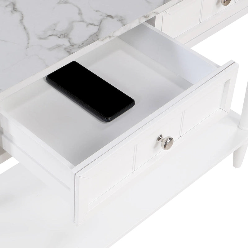Console de couloir à 2 tiroirs avec étagère Convenience Concepts French Country