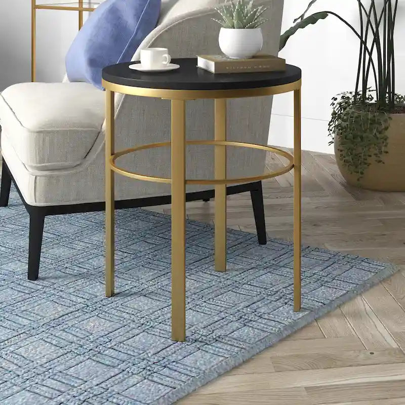 Tavolino Rotondo Gaia 20 con Piano in MDF