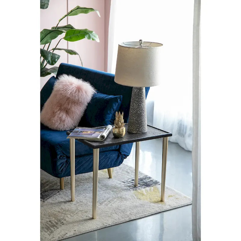 A&B Home Tavolini Nido Bicolore - Set da 3 - Nero/Oro