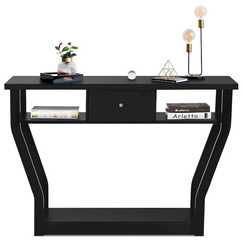 Console Table Moderne Facile à Assembler Table d'Entrée