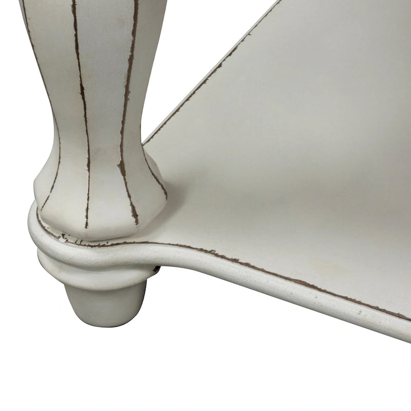 Set 3 Pezzi Magnolia Manor Bianco Antico (1 Tavolino da Salotto, 2 Tavolini Laterali)