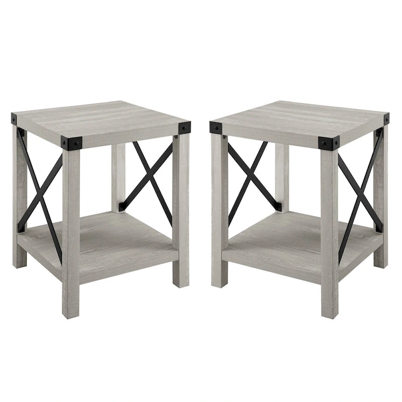 Tavolino d'appoggio Kujawa Middlebrook con lato a X da 18 pollici (set da 2)