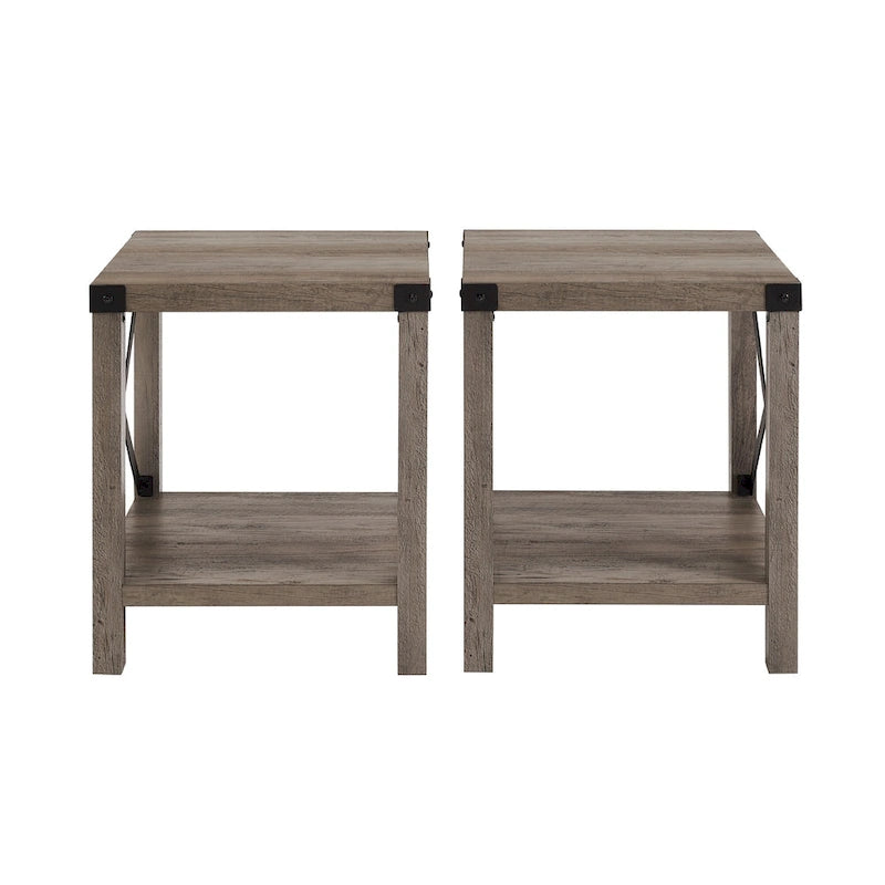 Tavolino d'appoggio Kujawa Middlebrook con lato a X da 18 pollici (set da 2)