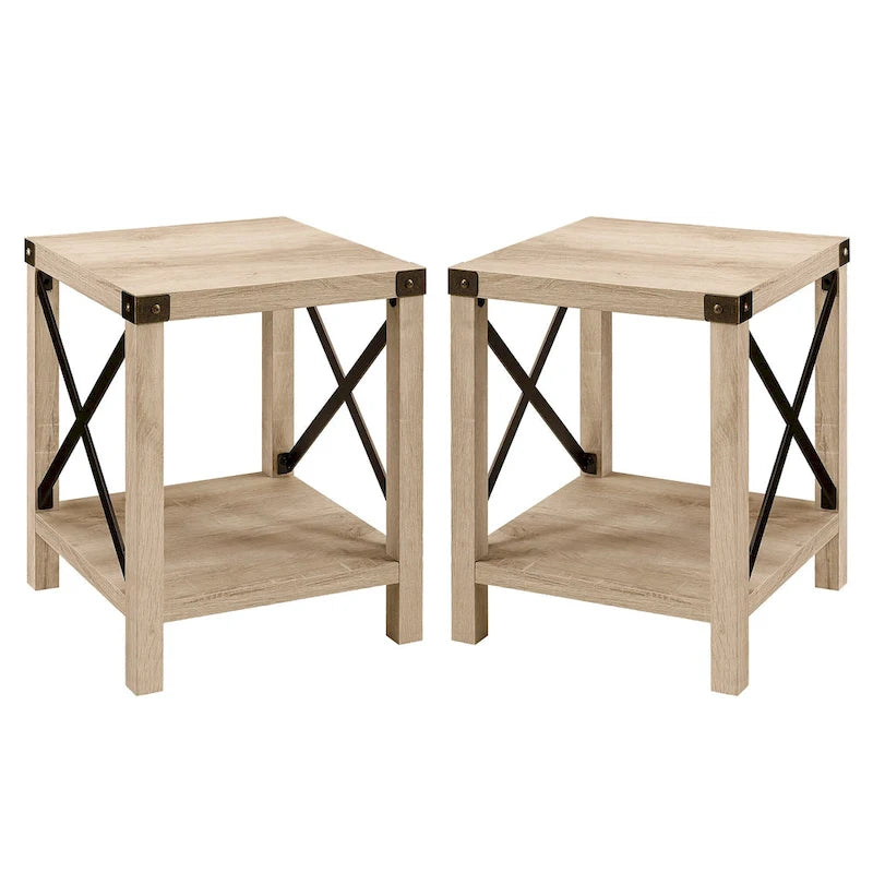 Tavolino d'appoggio Kujawa Middlebrook con lato a X da 18 pollici (set da 2)