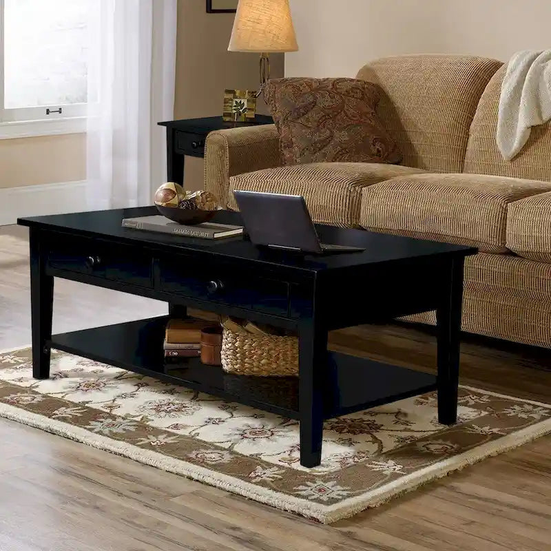 Tavolino da caffè Spencer in Parawood massiccio - 122 cm L x 61 cm P x 48 cm H