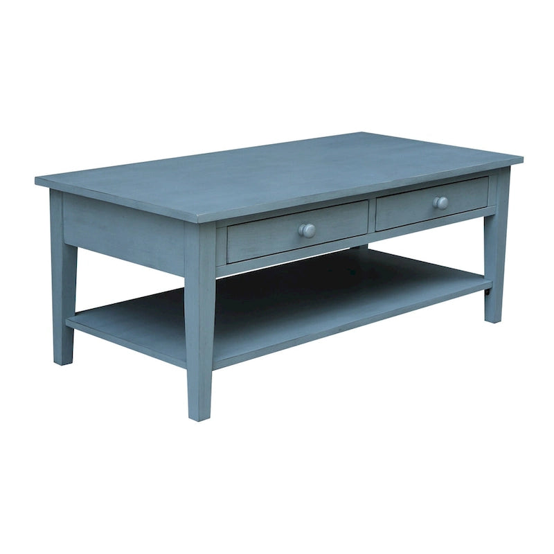 Tavolino da caffè Spencer in Parawood massiccio - 122 cm L x 61 cm P x 48 cm H
