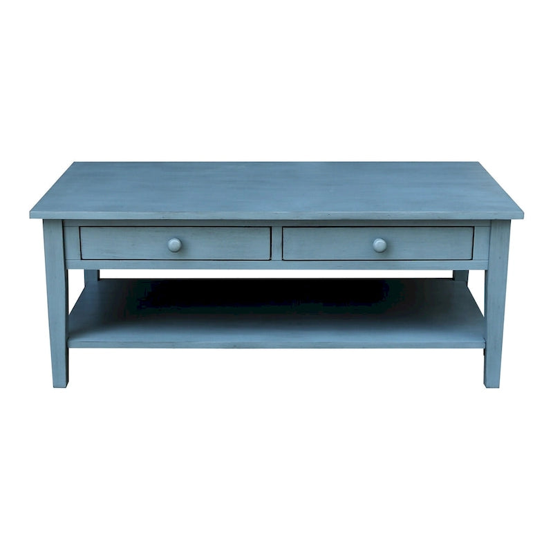 Tavolino da caffè Spencer in Parawood massiccio - 122 cm L x 61 cm P x 48 cm H