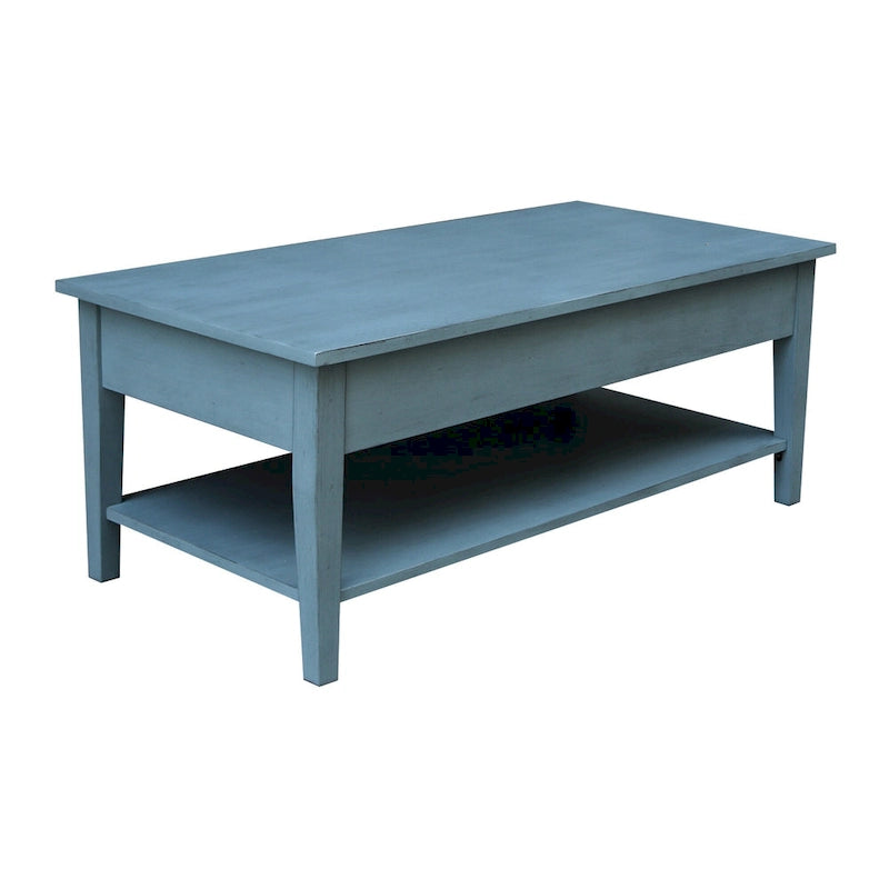 Tavolino da caffè Spencer in Parawood massiccio - 122 cm L x 61 cm P x 48 cm H