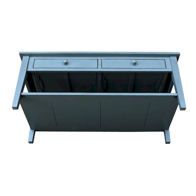 Tavolino da caffè Spencer in Parawood massiccio - 122 cm L x 61 cm P x 48 cm H