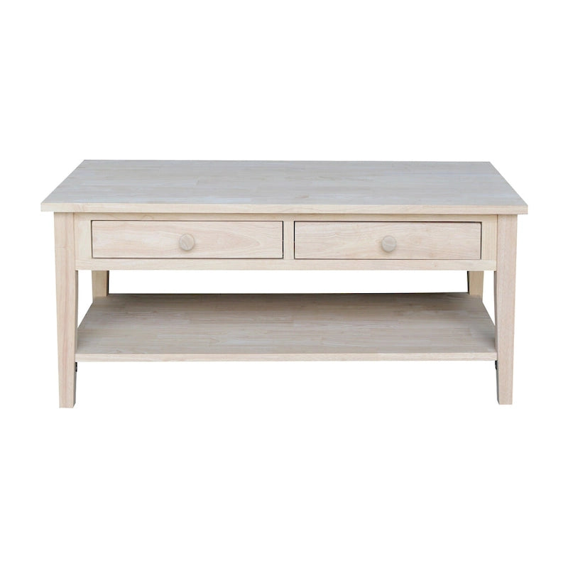 Tavolino da caffè Spencer in Parawood massiccio - 122 cm L x 61 cm P x 48 cm H