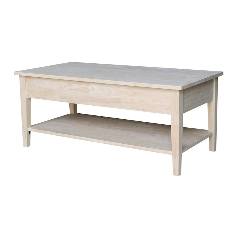 Tavolino da caffè Spencer in Parawood massiccio - 122 cm L x 61 cm P x 48 cm H