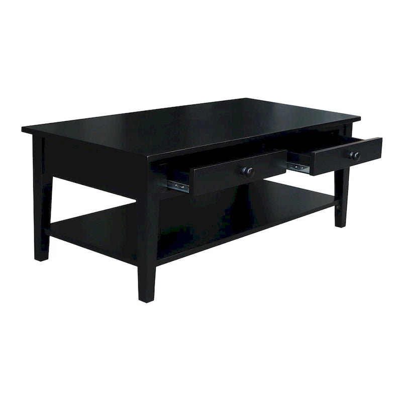 Tavolino da caffè Spencer in Parawood massiccio - 122 cm L x 61 cm P x 48 cm H
