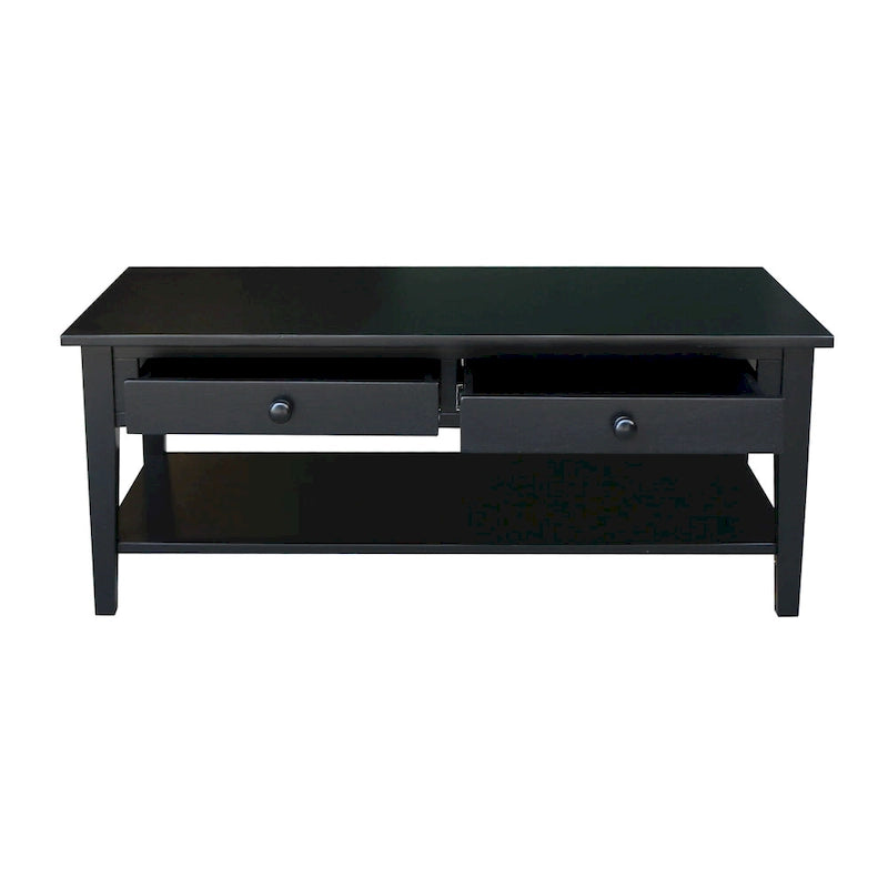 Tavolino da caffè Spencer in Parawood massiccio - 122 cm L x 61 cm P x 48 cm H