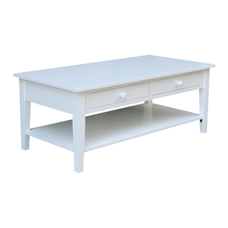 Tavolino da caffè Spencer in Parawood massiccio - 122 cm L x 61 cm P x 48 cm H