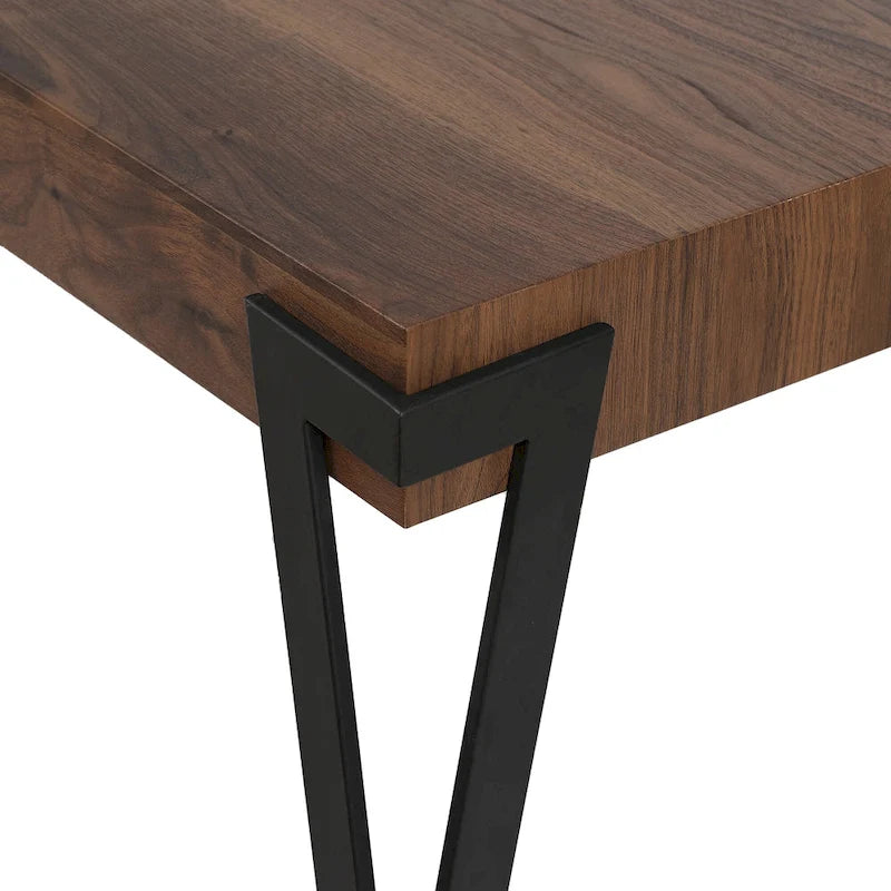 Tavolino industriale in legno e metallo da 43 pollici - 17 H x 43,38 L x 24,5 P