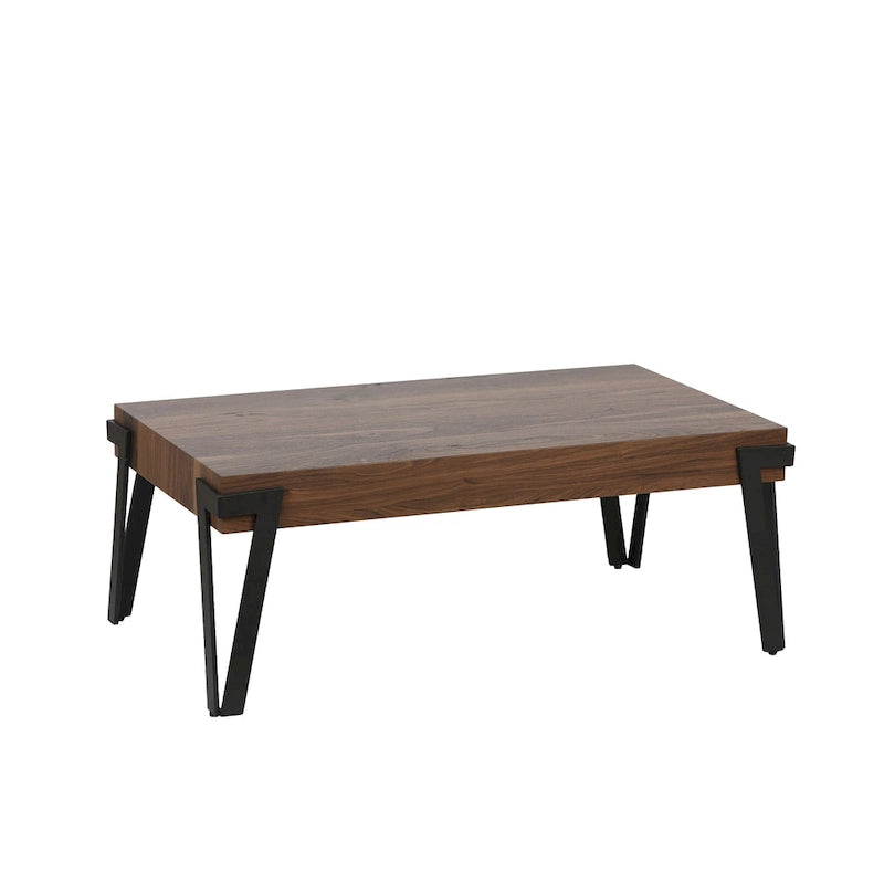 Tavolino industriale in legno e metallo da 43 pollici - 17 H x 43,38 L x 24,5 P