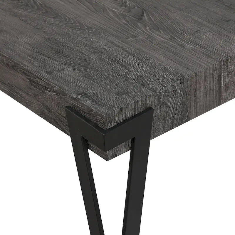 Tavolino industriale in legno e metallo da 43 pollici - 17 H x 43,38 L x 24,5 P