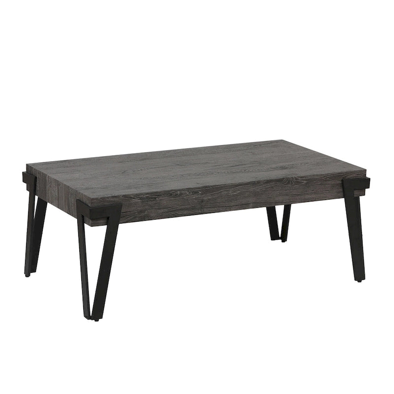 Tavolino industriale in legno e metallo da 43 pollici - 17 H x 43,38 L x 24,5 P