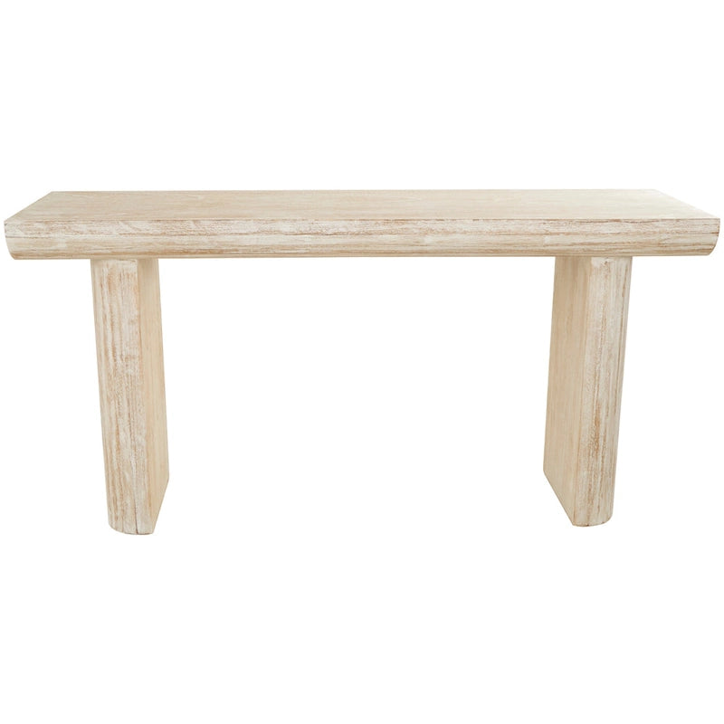 Consolle Semplice in Legno con Gambe a Blocco - Beige - Roche River Decor - 16Lx63Px32A